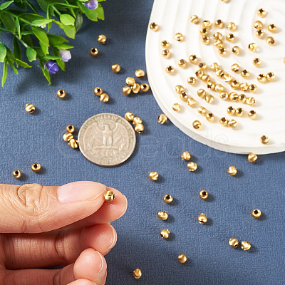 100Pcs Brass Beads KK-TA0008-53-1
