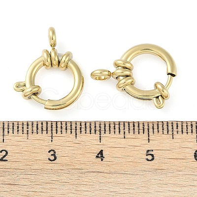Ion Plating(IP) 304 Stainless Steel Spring Ring Clasps High Polished STAS-P366-90G-1