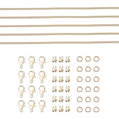 DIY Brass Chain Extender/End Chains Making Kits DIY-FS0005-61RG-1