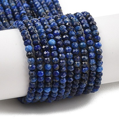 Dyed Natural Lapis Lazuli Beads Strands G-K376-B05-01-1