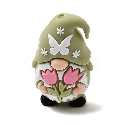 Easter Silicone Focal Beads X-SIL-F020-07-1