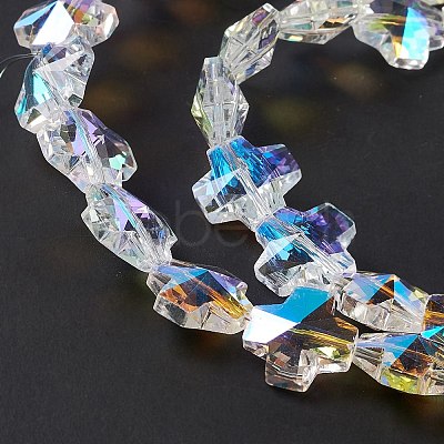 Faceted Glass Beads Strands EGLA-E030-01B-1