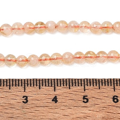 Heated Natural Citrine Beads Strands G-A262-A01-5mm-1