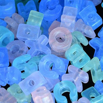 Luminous Transparent Acrylic European Beads OACR-D038-01-1
