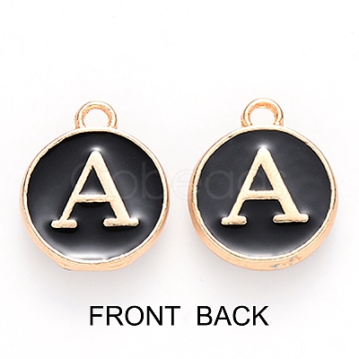 Golden Plated Enamel Alloy Charms ENAM-SZ0001-26B-A-1