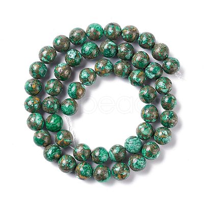 Assembled Synthetic Pyrite and Dyed Howlite Beads Strands G-K317-A03-03-1