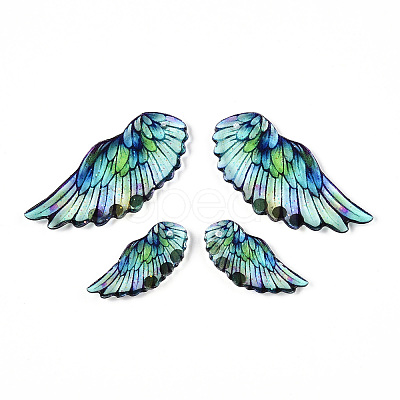 Epoxy Resin Wing Pendants FIND-N005-64C-1