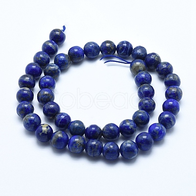 Natural Lapis Lazuli Beads Strands X-G-E483-17-8mm-1