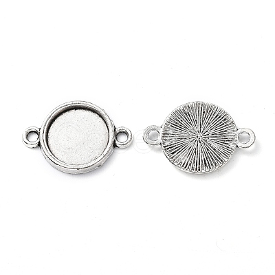 Tibetan Style Alloy Cabochon Connector Settings X-TIBE-M022-10AS-1
