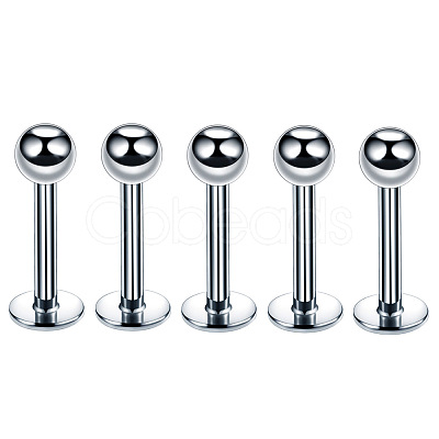 304 Stainless Steel Round Internally Threaded Labrets for Women Men WG9B6EB-02-1