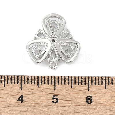 Brass Micro Pave Cubic Zirconia Stud Earring Findings LS-KK-Z094-09P-1