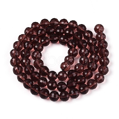 Transparent Glass Bead Strands GLAA-R095-10mm-35-1