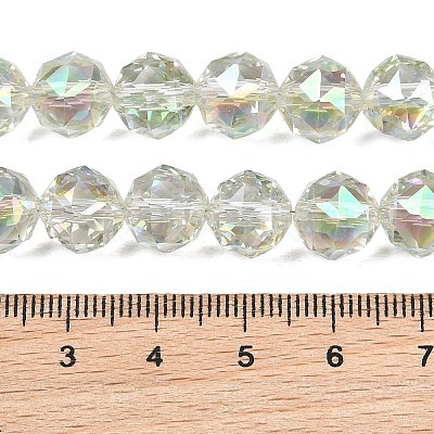 Transparent Electroplate Glass Beads Strands EGLA-N002-34C-B04-1