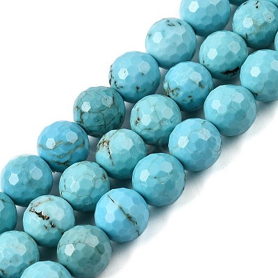 Natural Magnesite Beads Strands G-P598-E-8mm-05-1