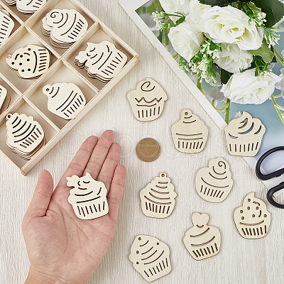 63Pcs 9 Styles Unfinished Wood Cutouts WOOD-WH20011-11A-1