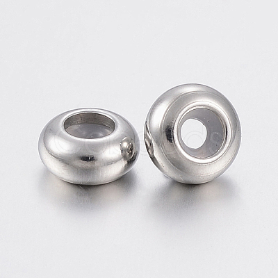 202 Stainless Steel Beads X-STAS-F148-9mm-07P-1