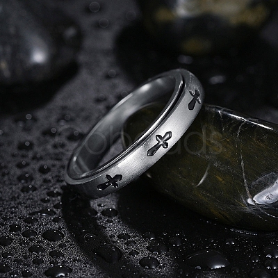 Cross 304 Stainless Steel Rotating Finger Ring PW-WG58926-02-1