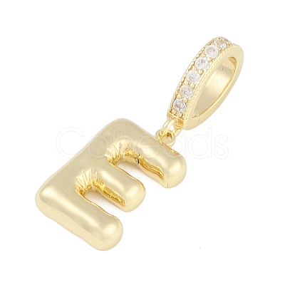 Brass Micro Pave Clear Cubic Zirconia Pendants KK-M289-01E-G-1