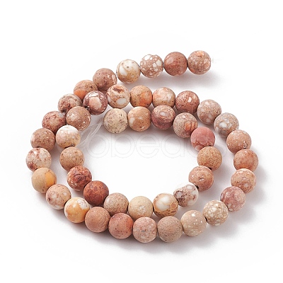 Natural Imperial Jasper Beads Strands X-G-A175C-8mm-01-1