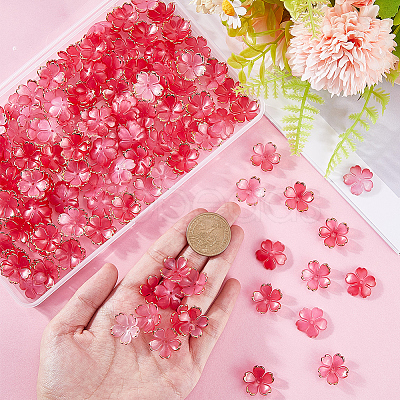 200Pcs Acrylic Bead Caps OACR-SC0001-83A-1