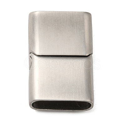 Tarnish Resistant Matte 304 Stainless Steel Magnetic Clasps STAS-K007-34-1