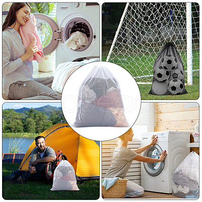 2Pcs Polyester Drawstring Clothing Storage Bags ABAG-GF0001-49B-1