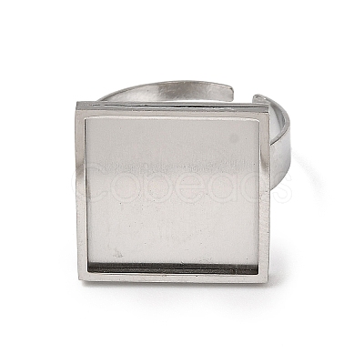 304 Stainless Steel Adjustable Ring Settings STAS-D374-02P-03-1