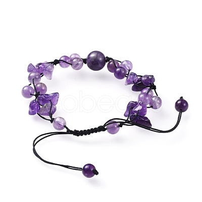 Adjustable Nylon Cord Braided Bead Bracelets BJEW-JB04602-01-1