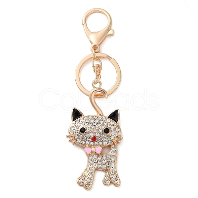 Zinc Alloy Rhinestone Keychains KEYC-M025-01KCG-1