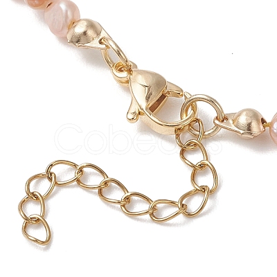 Natural Cultured Freshwater Pearl Two Sides Polished Beaded Necklaces NJEW-JN05777-1
