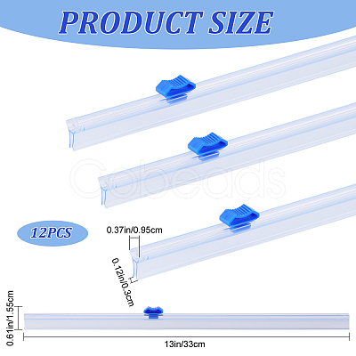 CRASPIRE 12Pcs Plastic Reusable Cling Film Slide Cutter AJEW-CP0007-17-1