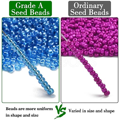 12/0 FGB Grade A Round Glass Seed Beads SEED-Q011-F515-1