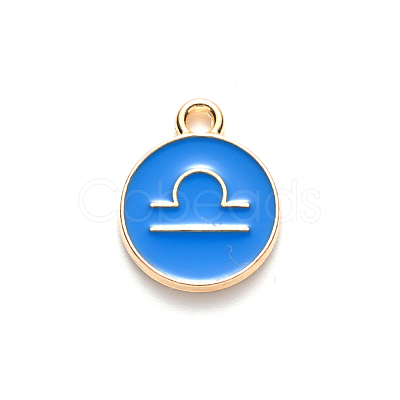 Alloy Enamel Pendants X-ENAM-S124-01B-02K-1