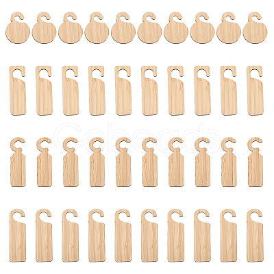 40Pcs 4 Style Blank Wood Plant Labels AJEW-CA0003-79-1