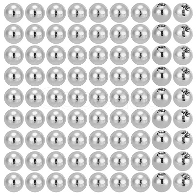 100Pcs 304 Stainless Steel Round Ear Nuts STAS-GO0001-04-1