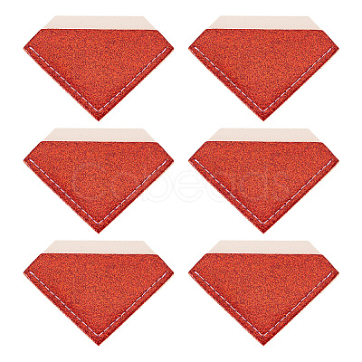 Glitter Imitation Leather Book Corner Protectors AJEW-TAC0038-03B-1