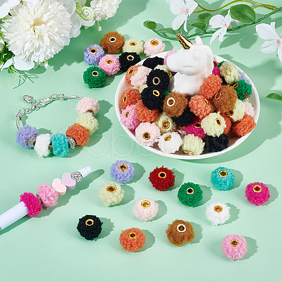 100Pcs Cloth European Beads FIND-GA0006-73-1
