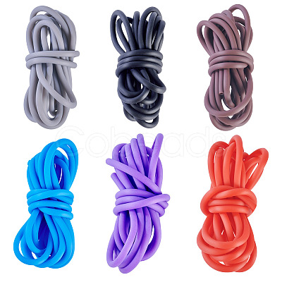 12M 6 Colors Hollow Pipe PVC Tubular Synthetic Rubber Cord RCOR-TA0001-18-1
