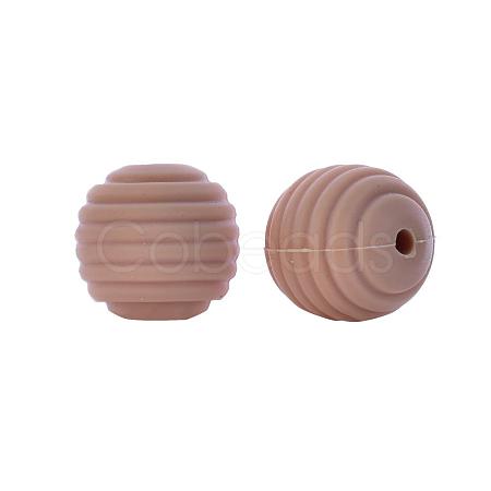 Thread Honeycomb Silicone Beads SI-JX0024A-35-1
