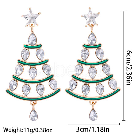 Christmas Alloy Dangle Stud Earrings FS-WG10992-23-1