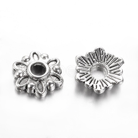 Tibetan Style Alloy Bead Caps LS-TIBEB-Q022-AS-FF-1