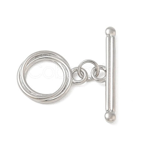 Brass Toggle Clasps KK-CBAFC6C-07G-P-1