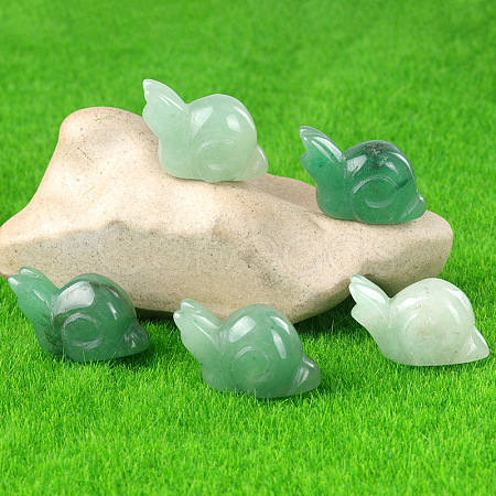 Natural Green Aventurine Carved Healing Snail Figurines PW-WG23180-06-1