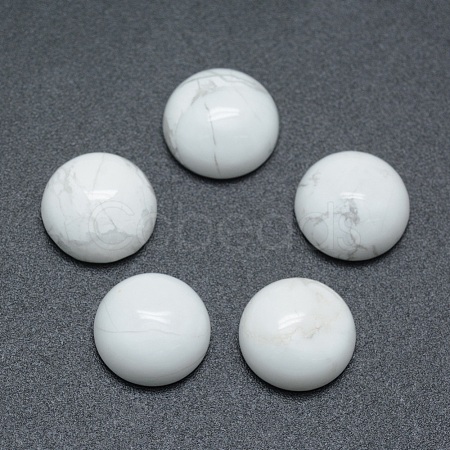 Natural Howlite Cabochons G-P393-R32-4MM-1