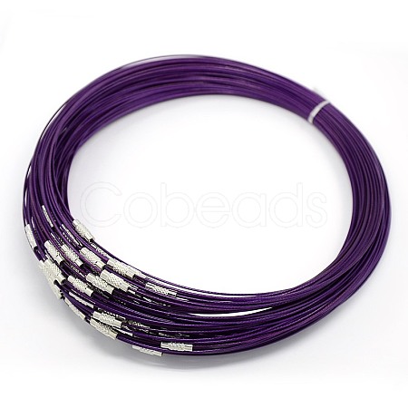 201 Stainless Steel Wire Necklace Cord TWIR-SW001-7-1