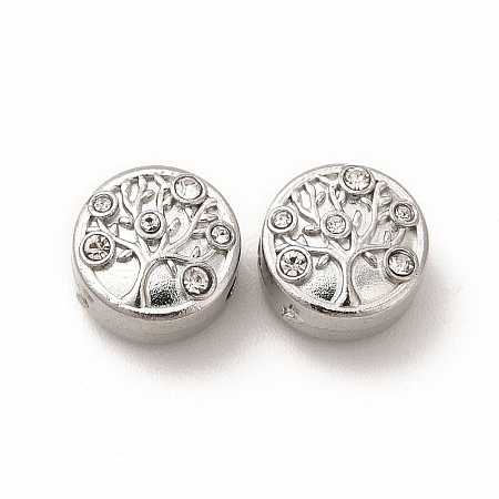 316 Surgical Stainless Steel with Crystal Rhinestone Beads STAS-G305-03P-1