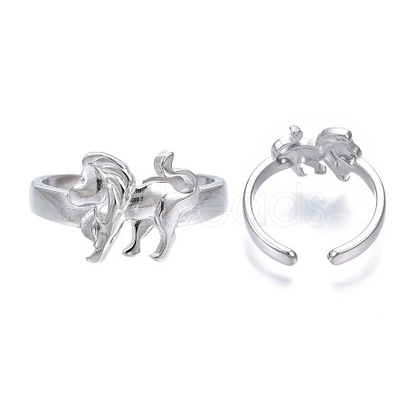 Non-Tarnish 304 Stainless Steel Open Cuff Ring RJEW-S405-156P-A-1