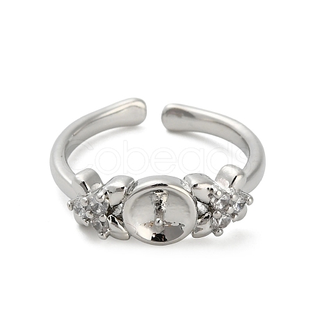 Adjustable Brass Cuff Rings X-ZIRC-F076-02P-1