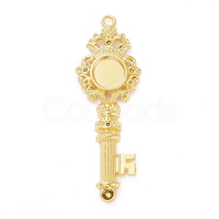 Alloy Pendant Cabochon & Rhinestone Settings PALLOY-E577-33G-1