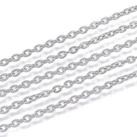Tarnish Resistant 304 Stainless Steel Cable Chains CHS-F006-01D-P-1
